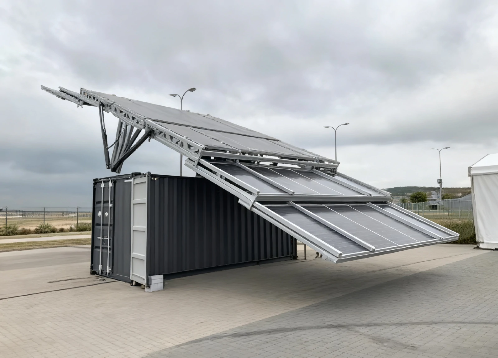HJSunTrack Dual-Axis Tracking Solar Container System
