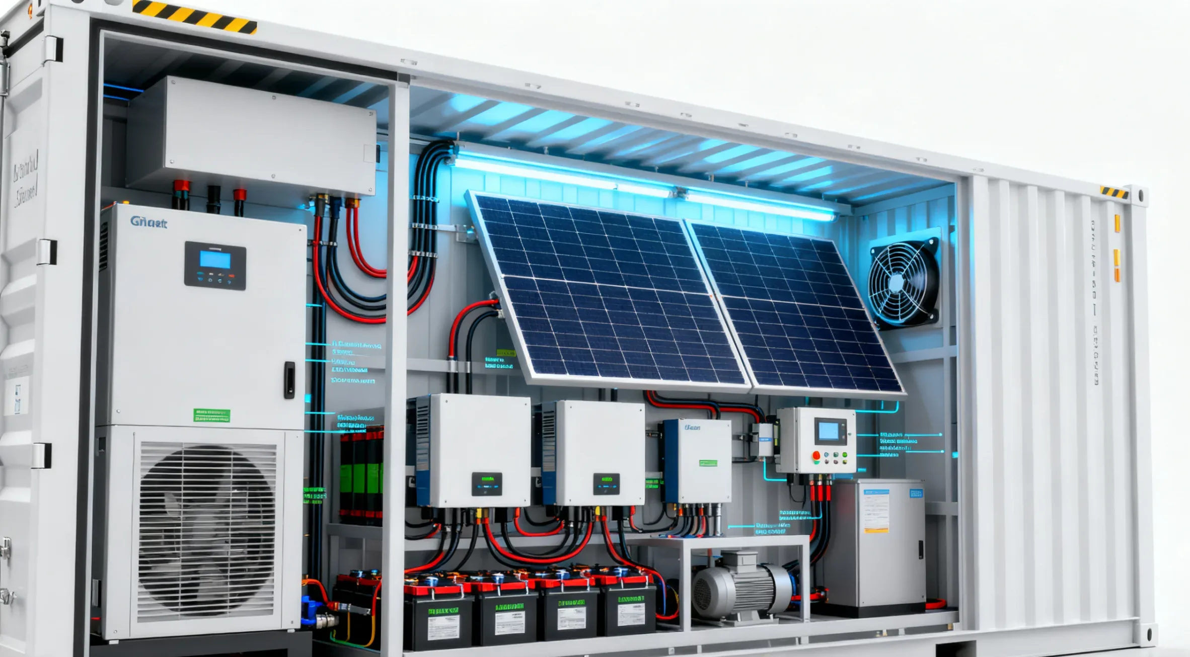 Off-Grid PV Solar Powered Container