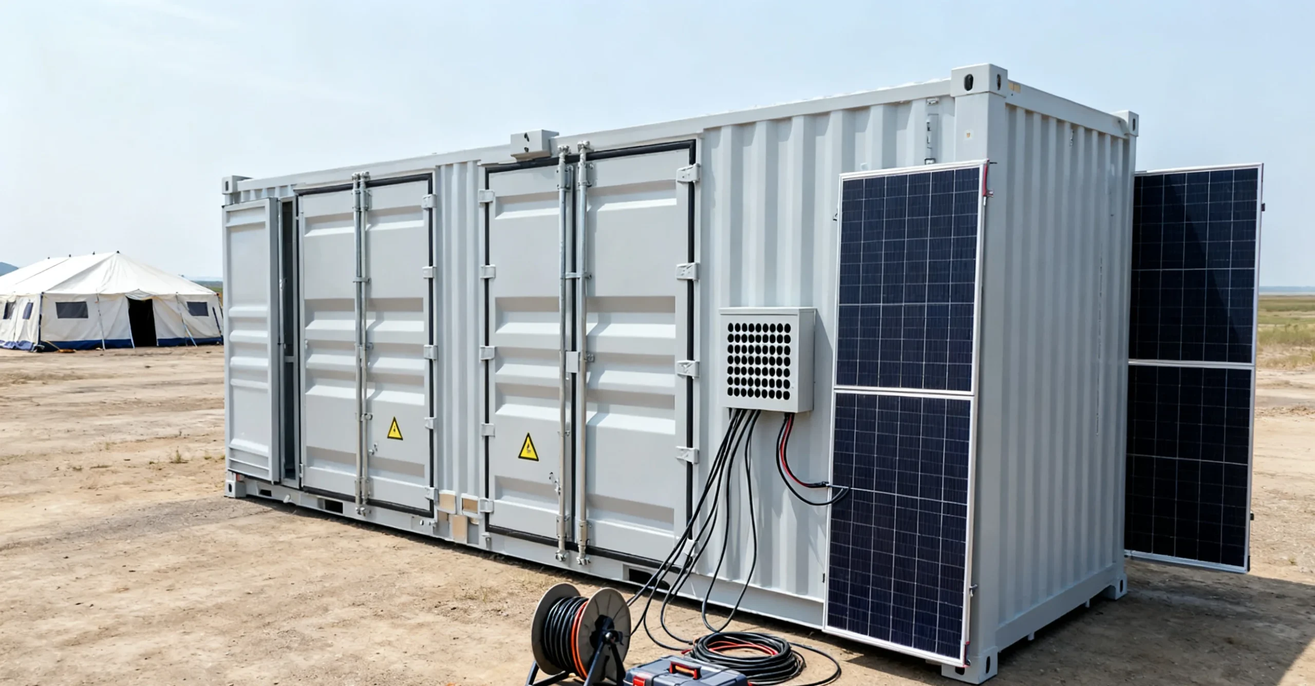 solar panel container
